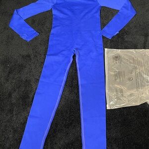 Striking Blue Long Sleeve Bodysuit